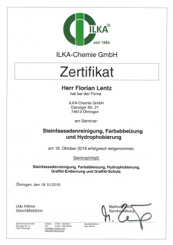 Gebudeservice Hamburg - Zertifikat - ILKA-Chemie